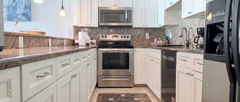 Microwave, oven, stovetop, dishwasher