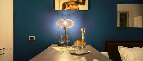 Leilighet, byutsikt | Spiseområde