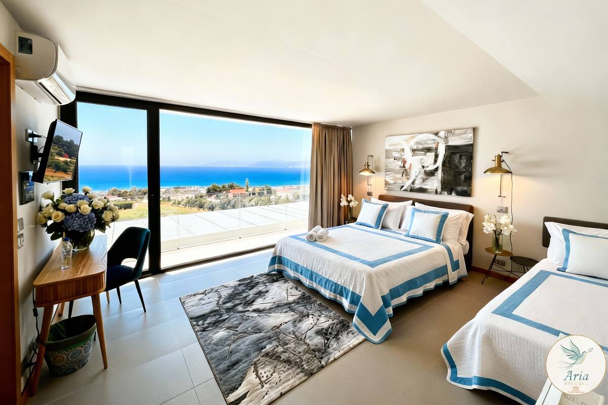 Tripla Luxury, vista mare | Una cassaforte in camera, Wi-Fi gratuito