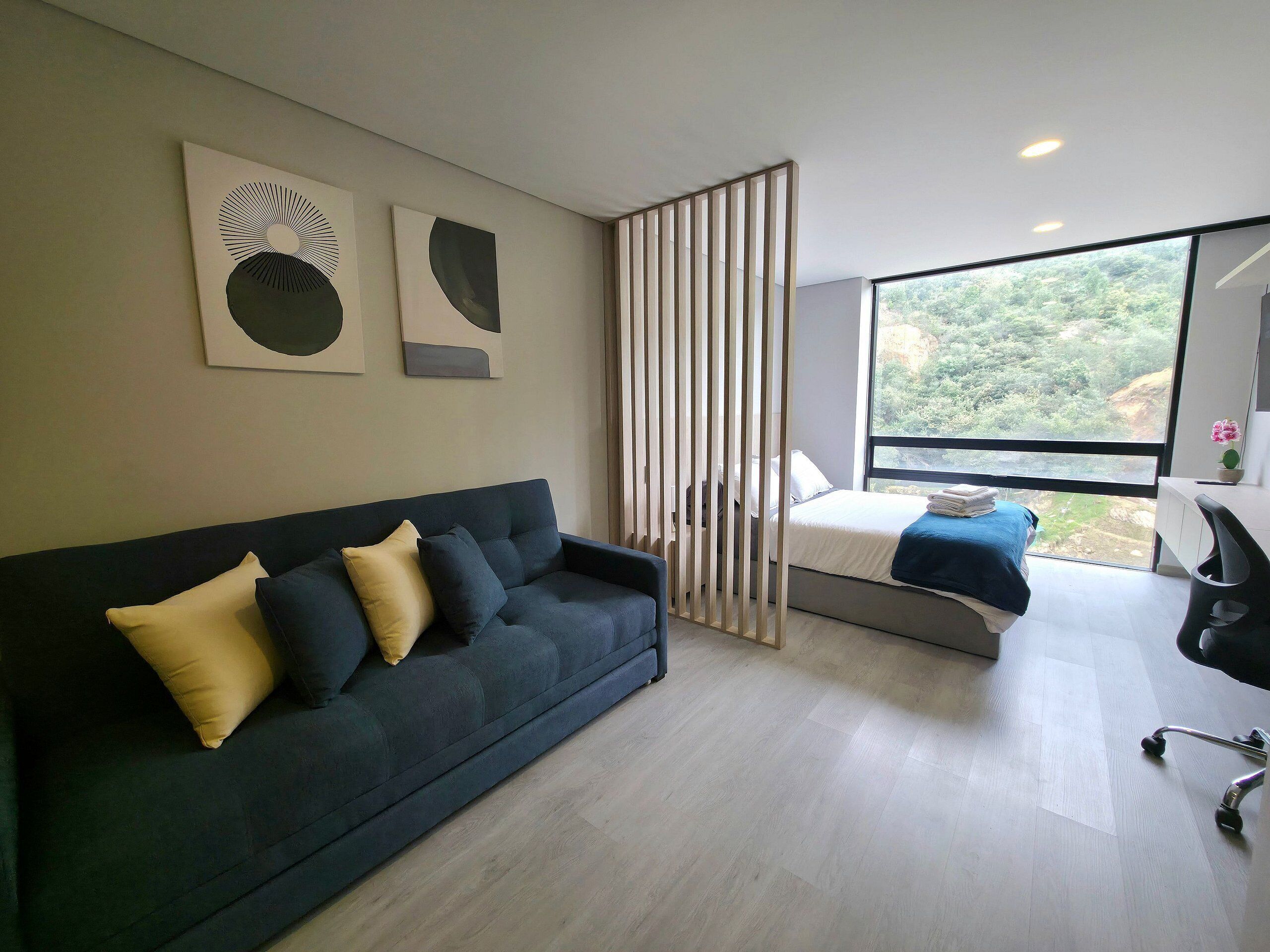 Apartment | Desk, blackout drapes, iron/ironing board, free WiFi