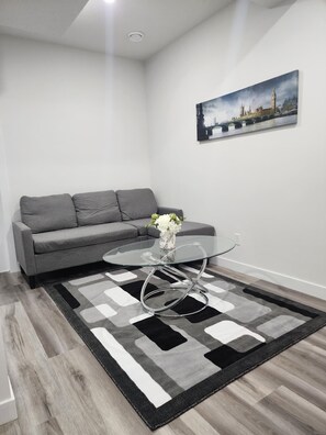 Living area - Bright 2-Bed Furnished Legal Basement | Private Entry (Calgary)