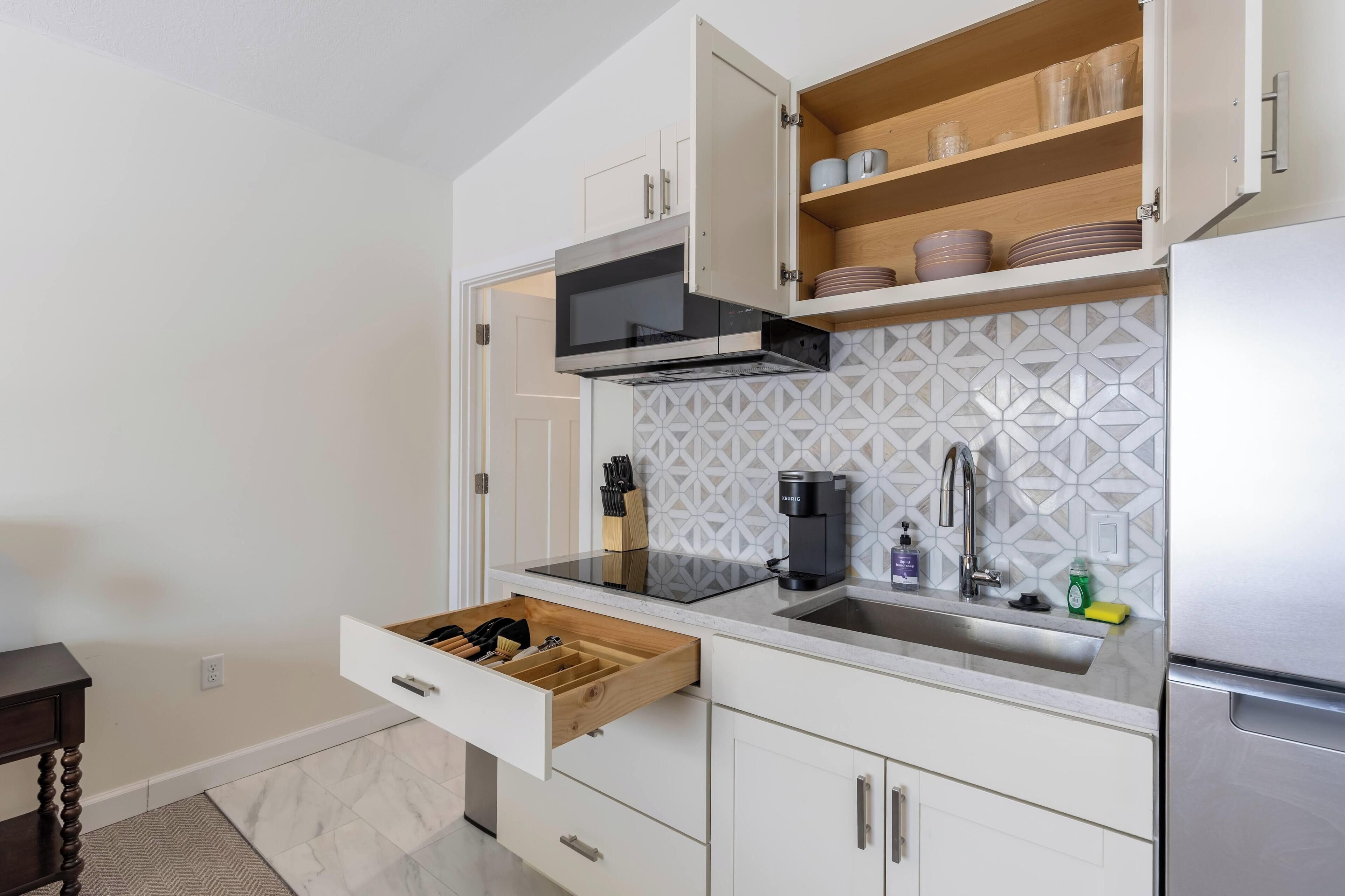 Microwave, oven, stovetop