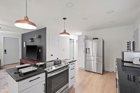Private kitchen. Cozy Ranch Home with Relaxed Small-Town Feel