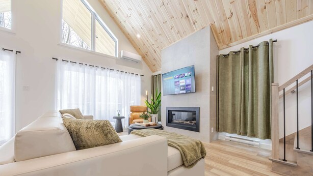 Living area - Le Struga - Scandinave, spa, cheminée by Alchalet (Pont-Rouge)
