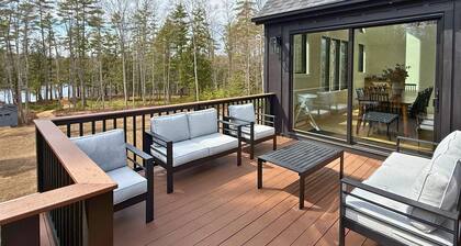 ✨ Scandinavian Lakefront Retreat | Hot Tub • Private Dock • Sleeps 14 ✨<br> Brand New, modern home with high end amenities - close to Ogunquit, Kennebunkport and Wells Beaches.