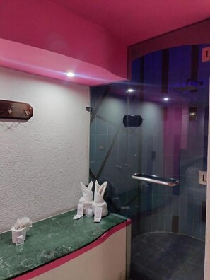 Shower, free toiletries, towels, soap - Motel Extasis (Ciudad de México)