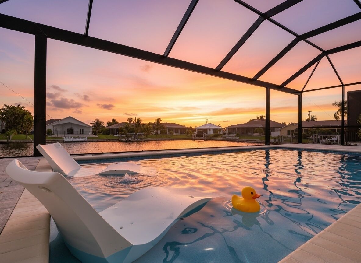A heated pool