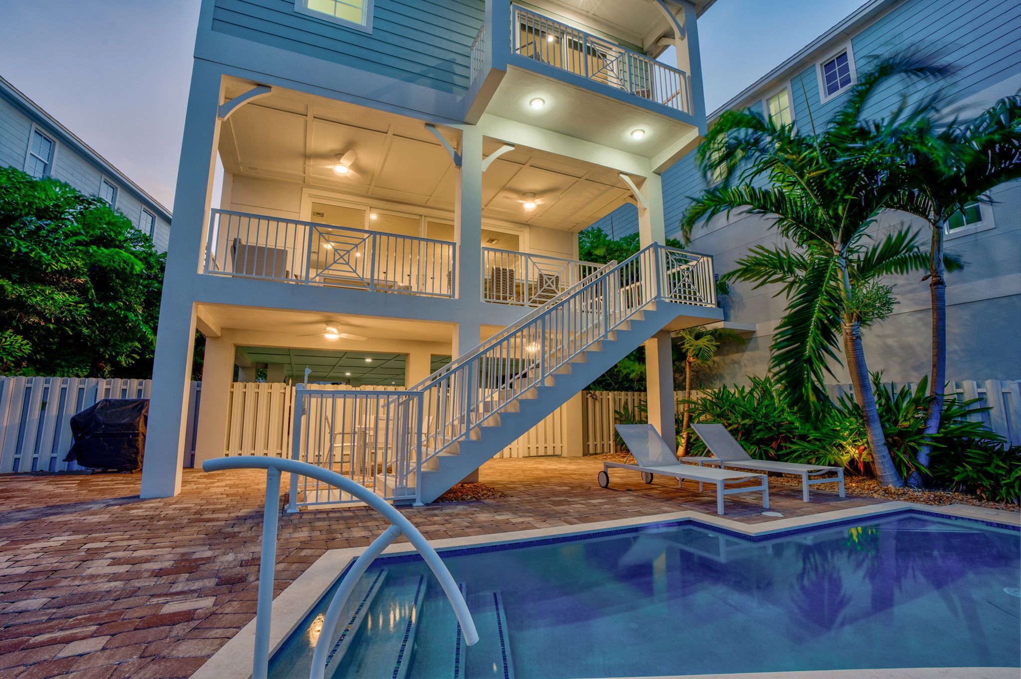 A heated pool