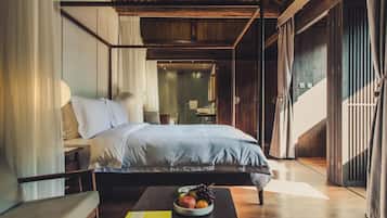 Romantic Double Room, Hill View | Free minibar, in-room safe, desk, blackout drapes