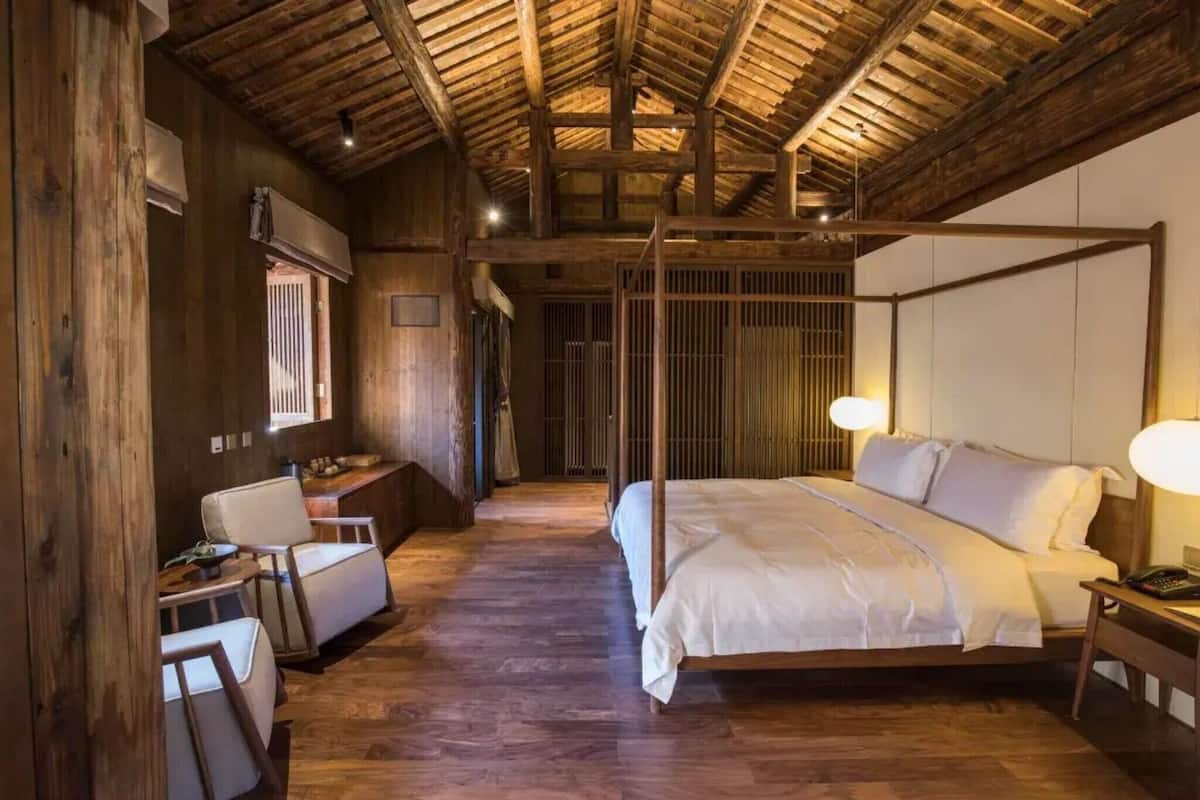 Senior Double Room, Hill View | Free minibar, in-room safe, desk, blackout curtains