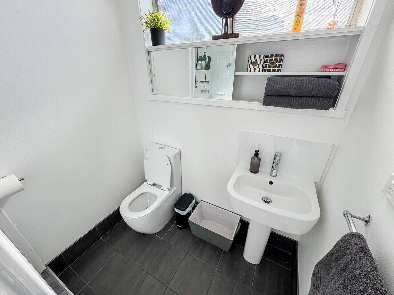 Towels, soap, toilet paper