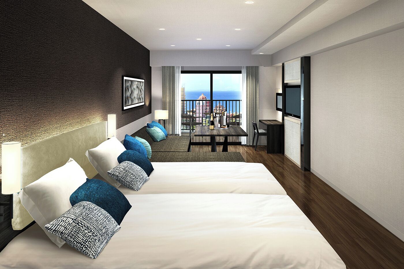 セーフティボックス (室内)、デスク、アイロン / アイロン台、WiFi (無料)