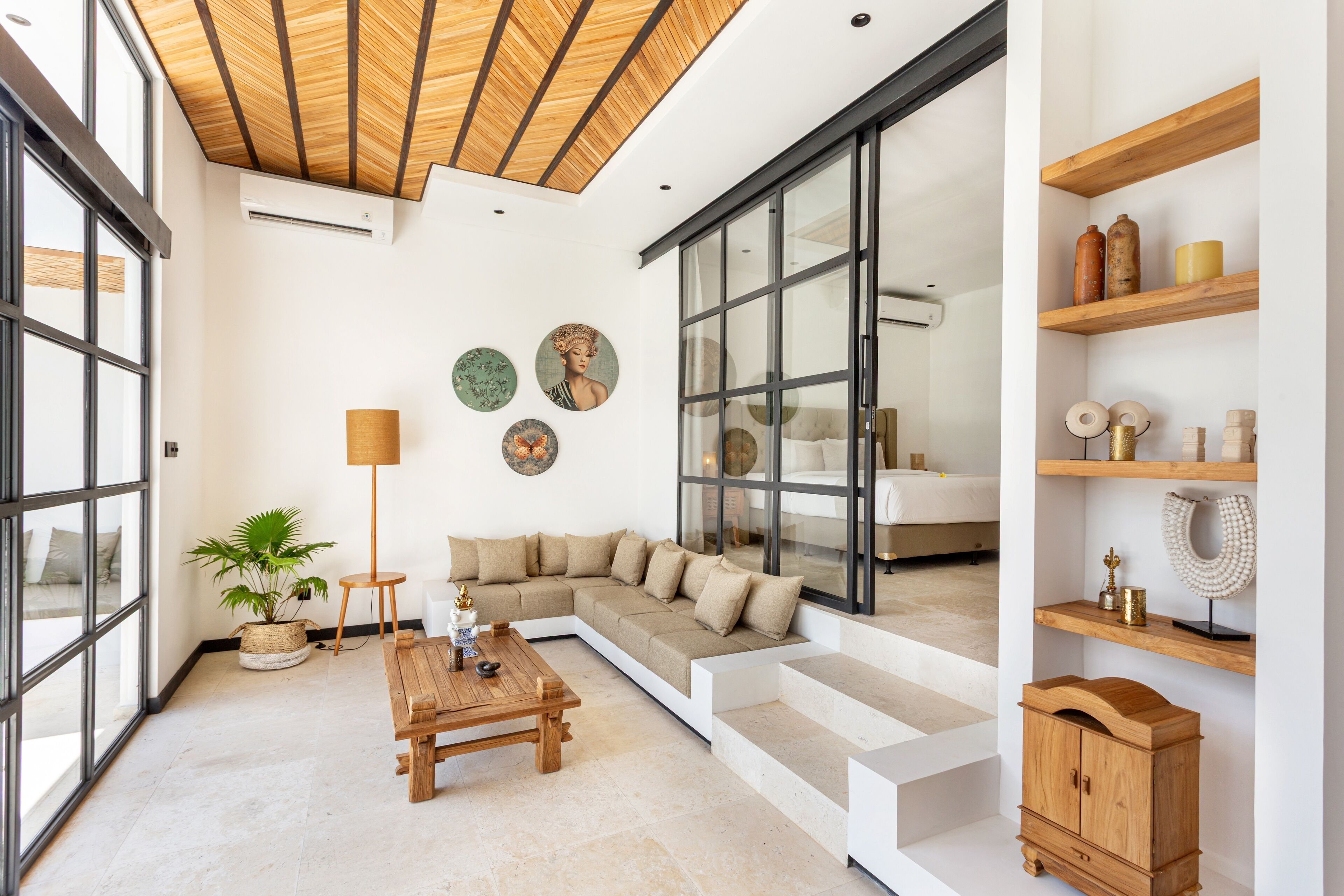Vila luxo, 2 quartos, piscina particular, vista para a montanha | Parte interna
