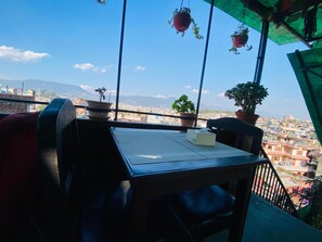 Outdoor dining - Three Peaks Inn (Kathmandu)