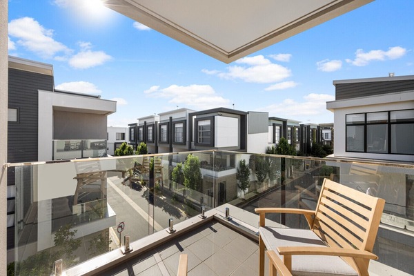 Step outside from the second bedroom’s balcony, adding a peaceful outdoor moment to your stay.