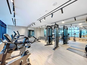 Fitness facility - Cozy 1-bedroom apartment in JVC (Dubai)