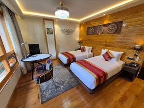 Deluxe Double or Twin Room, Balcony, Mountain View | Iron/ironing board, free WiFi - City Heritage Hotel (thimpu)