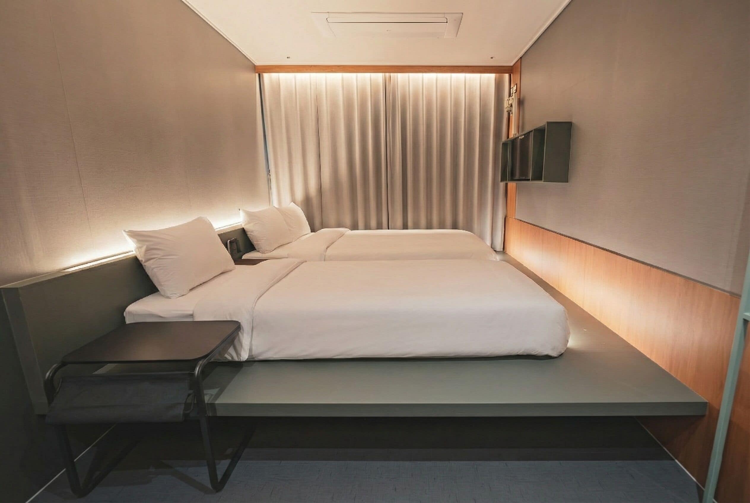 패밀리 트윈룸 | 암막 커튼, 다리미/다리미판, 무료 WiFi