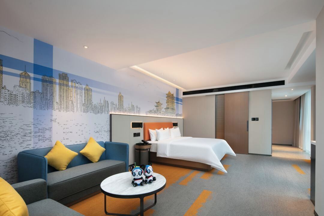 Yhden hengen grand-huone, järvinäköala | Työpöytä, kannettavalle tietokoneelle sopiva työtila, pimennysverhot