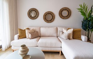 TV - Harbour Heaven: 2-Bed, 2-Bath Apartment Steps from Duquesa Marina and Beach (Manilva)