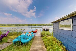 Property grounds - Dock & Fire Pit: 'Lakeside Solitude' in Deerwood! (Deerwood)