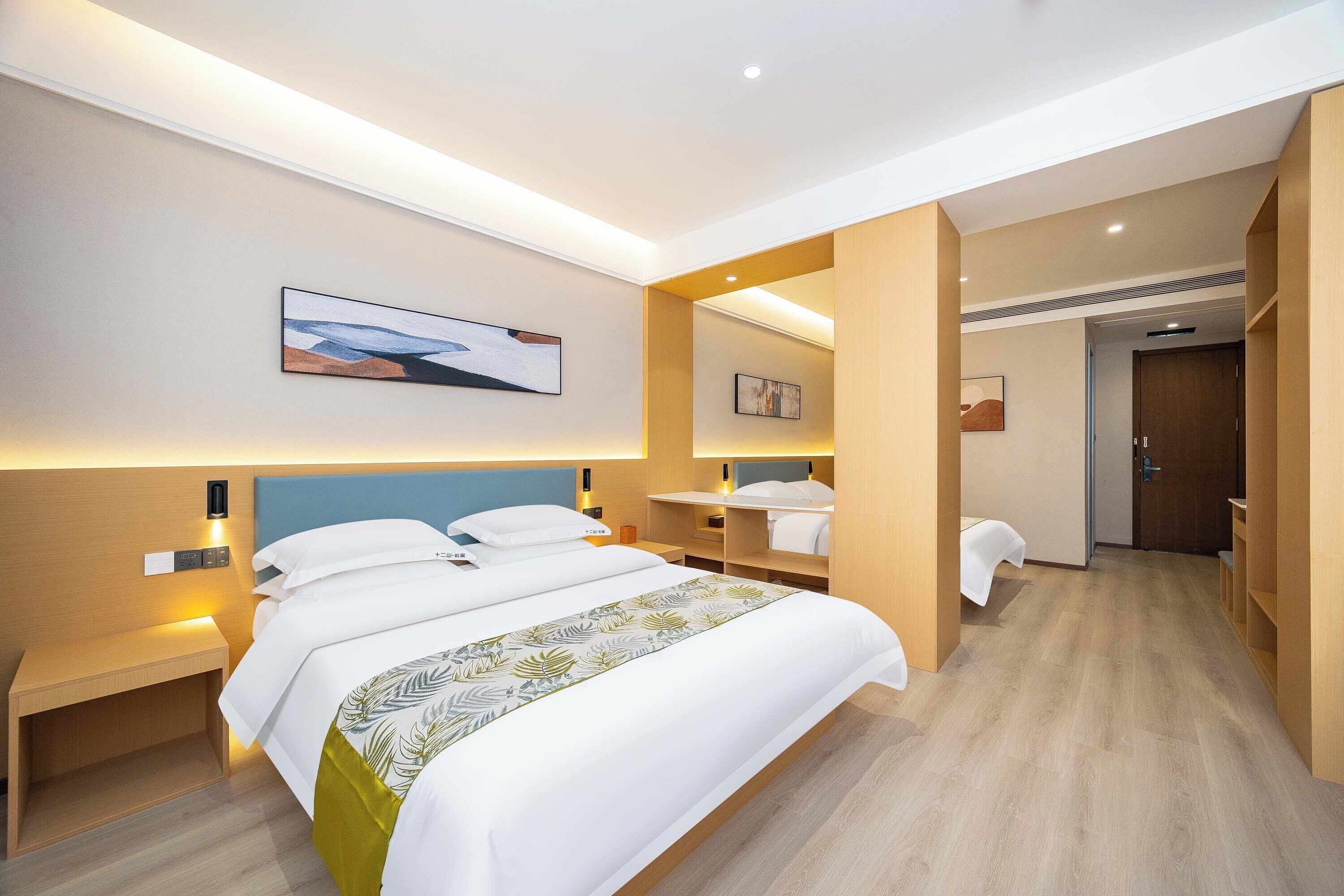 Desk, blackout curtains, iron/ironing board, free WiFi