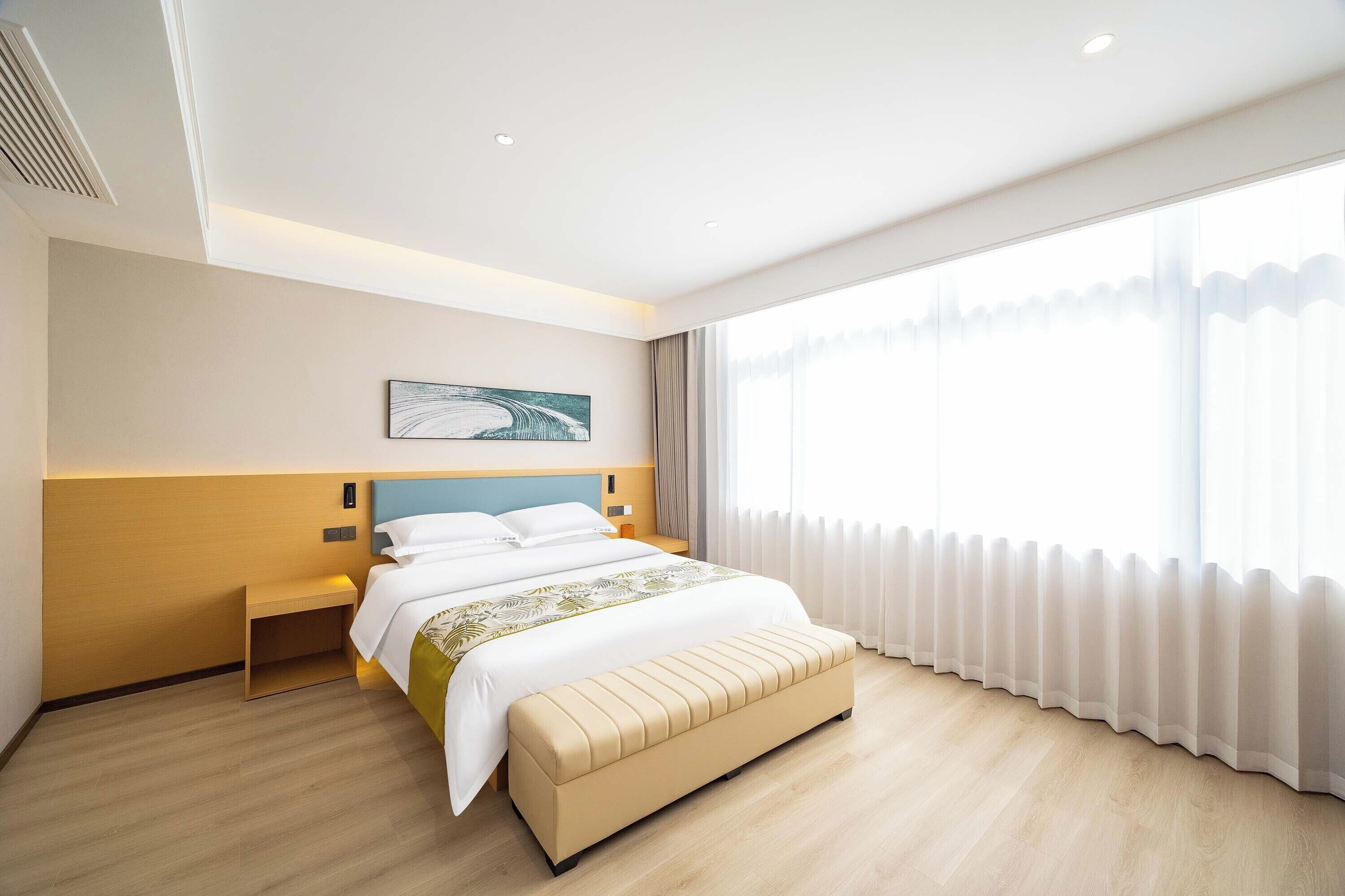 Desk, blackout curtains, iron/ironing board, free WiFi