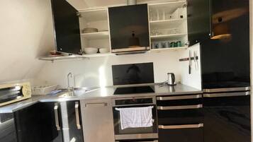 Fridge, microwave, dishwasher, high chair