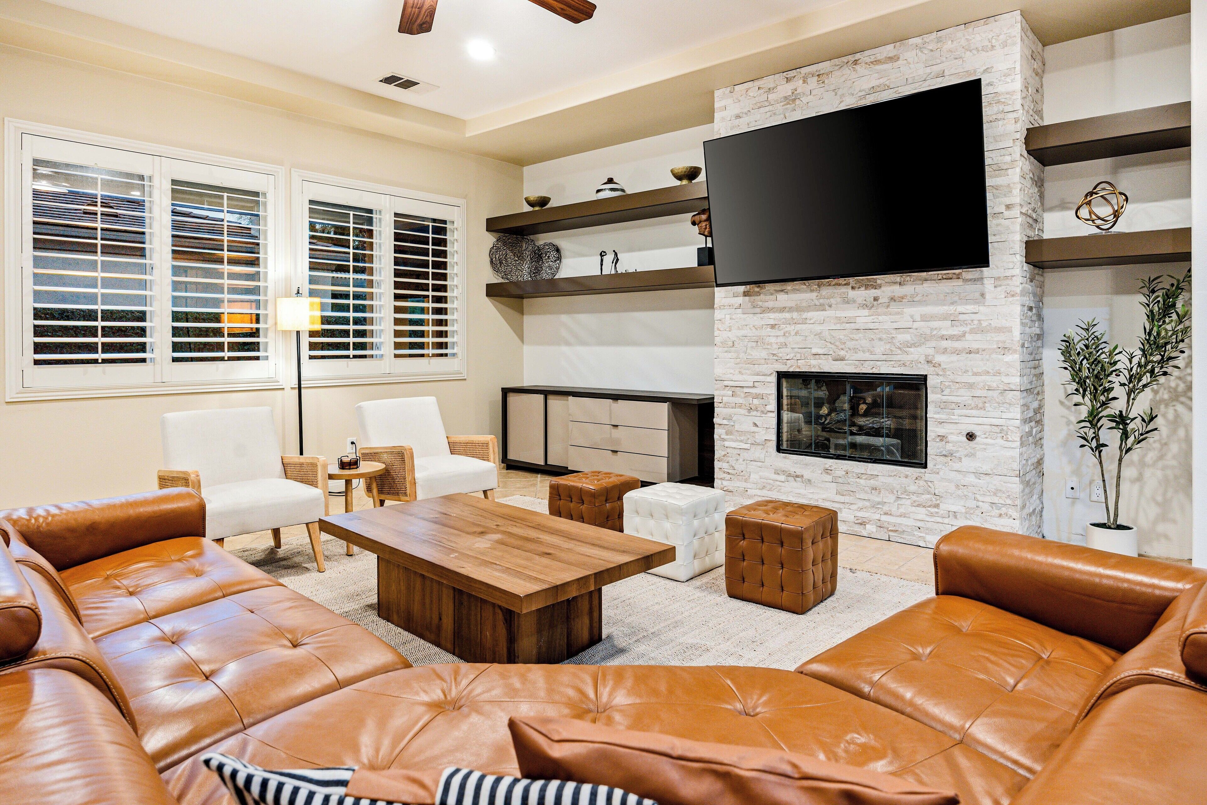 TV connectée, cheminée