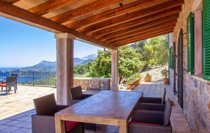 Outdoor dining - Cozy home in Deia with private swimming pool, can be inside or outside (Deia)