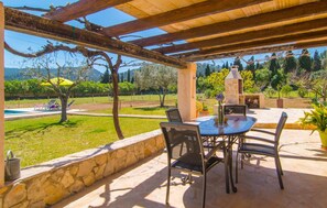 Outdoor dining - Luxurious home in Canyamel with private swimming pool, can be inside or outside (Canyamel)