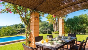Outdoor dining - Nice home in Son Servera with private swimming pool, can be inside or outside (Son Servera)