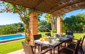 Outdoor dining - Nice home in Son Servera with private swimming pool, can be inside or outside (Son Servera)