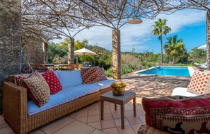 Outdoor dining - Stunning home in Arta with private swimming pool, can be inside or outside (Arta)