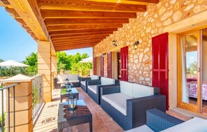 Terrace/patio - Cozy home in Sa Coma with private swimming pool, can be inside or outside (Sa Coma)