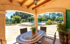 Outdoor dining - Lovely home in Sencelles with private swimming pool, can be inside or outside (Sencelles)