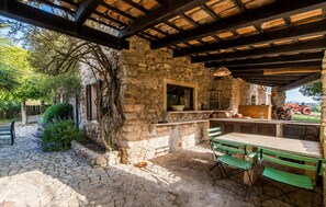 Outdoor dining - Lovely home in Arta with private swimming pool, can be inside or outside (Arta)