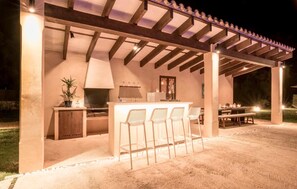Outdoor dining - Awesome home in Canyamel with private swimming pool, can be inside or outside (Canyamel)