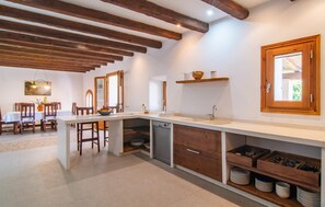 Fridge, microwave, oven, stovetop - Gorgeous home in Son Serra de Marina (Son Serra de Marina)
