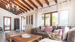 Living area - Nice home in Porto Colom with private swimming pool, can be inside or outside (Porto Colom)