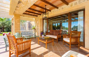 Terrace/patio - Gorgeous home in Arta with private swimming pool, can be inside or outside (Arta)