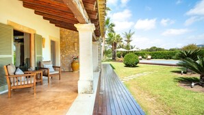 Terrace/patio - Beautiful home in Arta with private swimming pool, can be inside or outside (Arta)