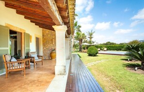 Terrace/patio - Beautiful home in Arta with private swimming pool, can be inside or outside (Arta)