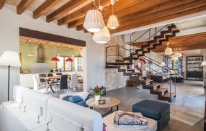 TV, fireplace, DVD player - Lovely home in Ses Salines with private swimming pool, can be inside or outside (Ses Salines)