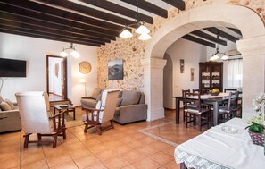 TV, DVD player, ping pong - Stunning home in Santanyi with private swimming pool, can be inside or outside (Santanyi)