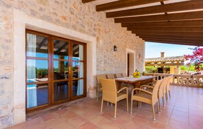 Outdoor dining - Nice home in Son Servera with private swimming pool, can be inside or outside (Son Servera)