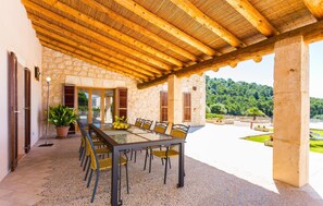 Outdoor dining - Lovely home in Son Servera with private swimming pool, can be inside or outside (Son Servera)