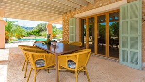 Outdoor dining - Lovely home in Son Servera with private swimming pool, can be inside or outside (Son Servera)