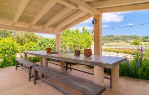 Outdoor dining - Lovely home in Son Macia with private swimming pool, can be inside or outside (Son Macia)
