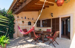 Outdoor dining - Luxurious home in Arta with private swimming pool, can be inside or outside (Arta)